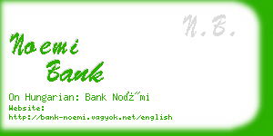 noemi bank business card